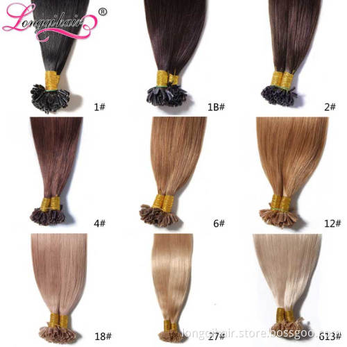 White Blond Malaysia Nail Or U Tip Hair Extension